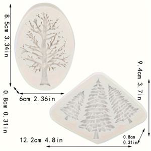 TEMU 실리콘 크리스마스 트리 몰드 2피스 세트