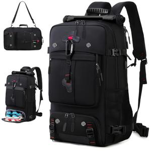 TEMU 17.3인치 노트북을 위한 신발 수납 공간이 넉넉한 넉넉한 여행용 백팩, 통근을 위한 스타일리시한 디자인, 아웃도어 하이킹 및 캠핑에 적합, 다용도 3-in-1 토트백