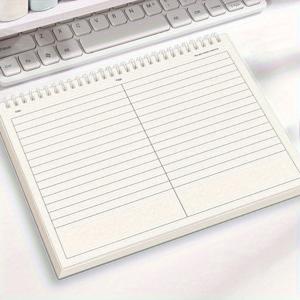 TEMU 1 B5 사이즈 플립형 나선형 노트 - 칸막이 포함 두꺼운 종이, 무광 커버, 줄자 페이지, 대학 시험 준비, 학습 노트 및 오류 수정에 적합, 대학 노트 | 무광 커버 노트 | 튼튼한 나선형 제본, 학교용 노트