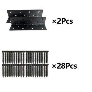 TEMU 30-60개입 초고밀도 160mm 오버사이즈 L자형 코너 브래킷 세트 | 나사 포함, 스틸 재질, 정원 울타리, 캐비닛, 침대 보드 지지대, 90도 선반 지지 부속품에 적합