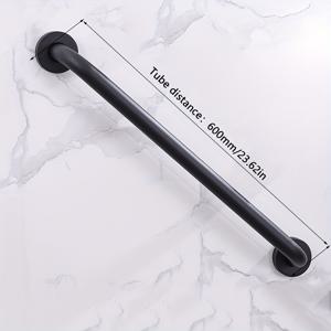 TEMU 검은색 스테인리스 스틸 욕실 난간, 미끄럼 방지 욕조 손잡이, 변기 안전 손잡이