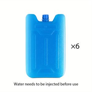 TEMU 쿨러용 대형 아이스팩 6개 세트 - 내구성이 뛰어나고 재사용 가능, -5°C 이하의 온도를 유지. 간편한 보관을 위한 슬림 디자인, 건식 아이스, 냉동고 사용 및 쿨러 백에 적합