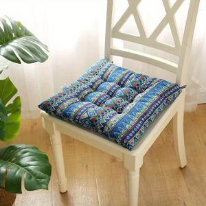 TEMU 1개 스타일 폴리에스터 좌석 쿠션, 식사 및 사무용으로 사용 가능한 기계 세탁 가능한 사각형 의자 패드, 끈으로 닫힘