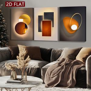 TEMU 【2D 평면】3개 세트 나무 프레임 캔버스, 추상 포스터, 판타지 장식, 모던 아트, 친구와 가족을 위한 완벽한 선물, 홈 데코, 거실 및 침실 벽걸이, 사무실용 HD 8K 무취 방수 액자 그림