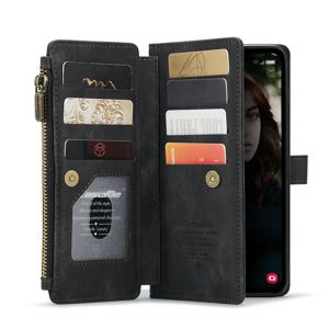 TEMU 갤럭시 S24 FE 케이스, 여성 남성용 지갑형 케이스, 내구성 강한 매그네틱 플립 스트랩 손목끈 지퍼 카드홀더 폰 케이스