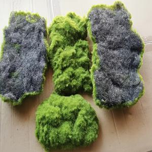 TEMU [모스 스톤 장식] 시뮬레이션 모스 블록 헤어 스톤 사이즈, 조경 장식용 모스 스톤, 모스 잔디 플로킹 장식, 소프트 아웃핏