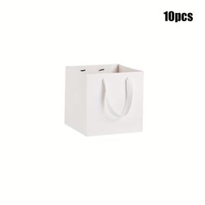 TEMU 그녀/남자를 위한 선물 세트, 3가지 색상과 2가지 사이즈의 종이 봉투 10개 세트. 접을 수 있고 휴대하기 편리하게 디자인되었습니다. 쇼핑, 공예 및 선물에 이상적이며, 크리스마스, 파티 및 꽃꽂이용 갈색 봉투 포함