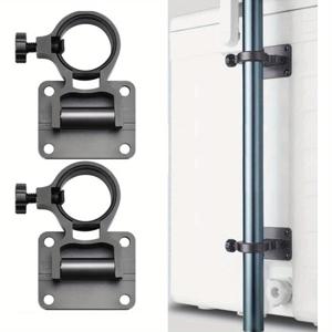 TEMU 2개 세트 낚시 우산 홀더 벽걸이 알루미늄 합금 낚시 박스 우산 홀더 접이식 선쉐이드 우산 홀더 클립 보트 낚싯대 홀더 야외 낚시 발코니 테라스용