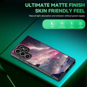 TEMU 휴대폰 케이스 - 로맨틱한 별이 빛나는 하늘 디자인의 야광 휴대폰 케이스. 갤럭시 노트20/10/9/8 시리즈 및 갤럭시 S25 울트라/S24/S23/S22/S21/S20/S30/S11/S10/S9/S8/S7 시리즈와 호환됩니다. 전원 공급 없이 빛납니다. 특징