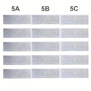 TEMU 15/30개 일회용 에어브러시 눈썹 라인 스티커, 눈썹 매핑 가이드, 마이크로블레이딩 눈썹 디자인 위치 보조 템플릿, 메이크업 도구 PMU 액세서리