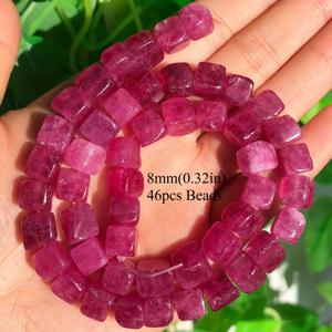 TEMU 8mm AA 천연석으로 제작된 아름다운 사각 루즈 스페이서 비즈. 아메이리스, 페리도트, 쿼츠가 포함되어 있으며, 팔찌, 목걸이, 귀걸이 등을 만드는 고급스러운 주얼리 제작에 적합합니다. 여성에게 이상적인 선물입니다.