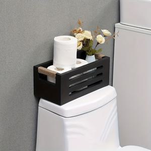 TEMU 손잡이 달린 나무 수납 바구니, 욕실용 장식 상자, 화장실용 탱크 바구니, 주방, 사무실, 침실 및 옷장용 소박한 나무 수납 상자, 가정용 수납을 위한 책상 및 서랍 정리함