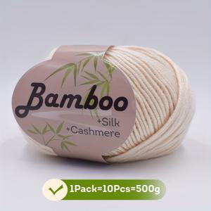 TEMU 10개입 대나무 혼방 실 - 부드럽고 통기성 좋은 뜨개질, 크로셰, DIY 공예용 - 총 500g/17.63oz - 31가지 생동감 넘치는 컬러