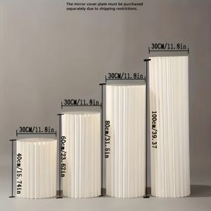 TEMU 4개 세트 - 40/60/80/100mm | 사이클린드리컬한 종이 디스플레이 스탠드 | 접이식 로마풍 원주형 페이퍼 기둥 - 할로윈, 크리스마스, 결혼식, 생일파티, 행사장식용 | 디자인 (상단 아크릴판 제외)