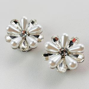 TEMU 2개입 우아한 셔츠드레스 버튼 커버, 라인스톤 장식, 진주 및 꽃 디자인, 전 황동, 바늘 없는 재봉, 빠른 착용, 남성 및 여성 셔츠에 적합, 라마단, 발렌타인데이, 추수감사절, 생일 선물