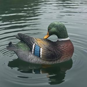 TEMU 모조 수지 오리 팬텀, 수영하는 오리 수족관 장식, 뜰 장식품, 서리에 강한 가라앉지 않는 연못 조경 장식