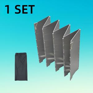 TEMU 1세트 야외 접이식 카드 스토브 알루미늄 합금 패널 | 방풍 야외 요리 액세서리 | 내구성 및 휴대성 디자인 | 캠핑, , 하이킹, 캠핑, 배낭 장비, 하이킹 필수품에 적합