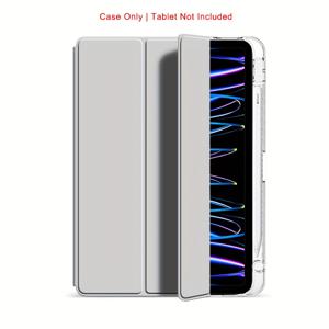 TEMU 아이패드 9.7'' 10.2'' 5세대 6세대 7세대 8세대 9세대 10세대 11세대 10.9'' 11'' 프로 11 2018 2020 2021 2022 에어 1 2 3 4 5 6 7 2024 2025용 투명 보호 케이스, 펜 슬롯 포함, PU 가죽 플립 자석 스탠드 케이스, 자동 깨우기/잠자기 기능