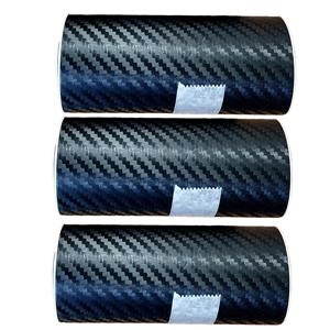 TEMU 3롤 카본 파이버 자동차 보호 필름 - 방수, 스크래치 방지, 다용도 접착제 (차량 도어 엣지, 트렁크 덮개, 후면 범퍼, 사이드 미러용) - 방수 및 차량 보호용 접착 스트립