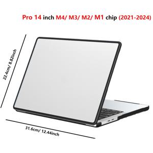 TEMU 맥북 에어 13 15-인치, 프로 13 14 16-인치 M4 M3 M2 M1 호환 하드 쉘 케이스, 소프트 TPU 프레임 + 초박형 PC 매트 지문 방지 보호 커버, TPU 범퍼 + PC, 프로스티드 클리어