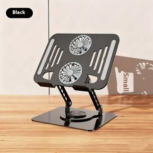 TEMU 팬 냉각, 높이 조절 가능한 수직 높이, 360도 회전 리프팅 브래킷이 특징인 노트북 스탠드. 게이밍 노트북용으로 설계되었으며, 데스크탑을 위한 걸이형 베이스, 휴대용 보관, 사무용 태블릿 지지대 역할을 하며, 범용 호환 가능합니다.