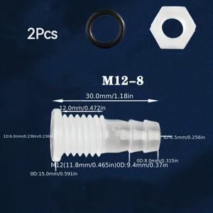TEMU Zhibao 타워 수족관용 직접 연결 패널 커넥터 - 와셔 및 너트 포함 호스 어댑터, 수족관/탱크 관통용으로 적합, 배터리 없음
