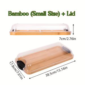 TEMU 1개 대나무/ 나무 치즈 트레이 뚜껑 포함, 대형 나무 샤쿠테리 보드, 할로윈 서빙 플래터 스낵 트레이 - 고기, 치즈, 쿠키, 과일용 - 피크닉, 캠핑, 파티, 홈 키친용 휴대용 - 집들이, 결혼 선물에 이상적, 치즈 서빙 트레이, 나무 플래터,대형 샤르퀴트리 보드,뚜껑 디자인, 주방용품,대나무 목재,선물 쇼핑객,아웃도어 애호가