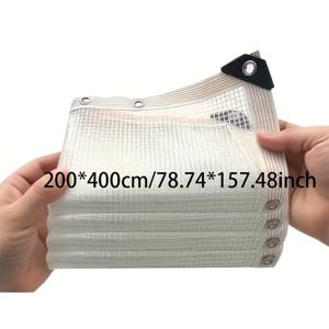 TEMU 8-10밀 두께 PVC 방수 커버 - 헤비듀티 투명 올웨더 플라스틱 시트 (RV, 보트, 수영장 인클로저, 야외 차양용) - 겨울/여름/가을 사용, 10인 이상 캐노피용