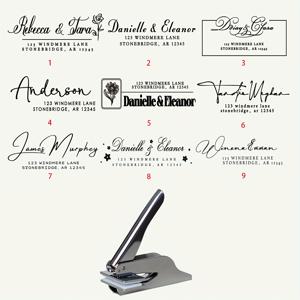 TEMU 맞춤형 방지 주소 및 텍스트 엠보싱 스탬프 - 내구성 강철 스탬프, 개인화된 이름/주소 각인, 다양한 폰트 및 색상 옵션, 비즈니스 문서, 법률 서류, 인증용 스탬프