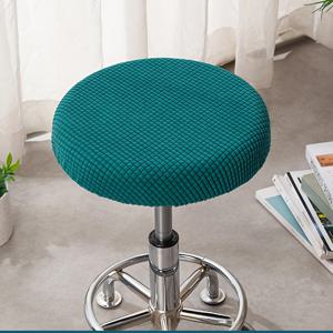 TEMU 두꺼운 신축성 있는 원형 스툴 커버 1개, 하이렉 스툴 커버, 바 카운터 의자 커버, 바버샵 원형 회전 의자 커버, 세탁기 사용 가능, 사계절 사용 가능, 12가지 색상 제공