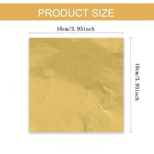 TEMU 100장 골드 호일 시트, 10cm DIY 아트 골드 호일 페이퍼, 공예, 아트, 스크랩북, 홈 데코, 네일 아트, 스크랩북 용품, 매끄러운 질감, 공예 애호가를 위한 아이디어
