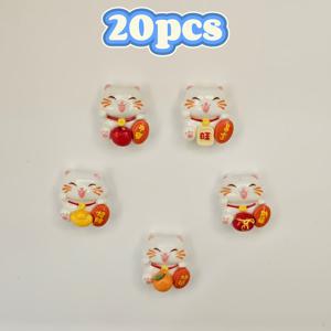 TEMU 20개 혼합 행운의 고양이 레진 장식, 장식 비즈, 휴대폰 케이스, 헤어 클립, 사진 프레임 및 기타 주얼리를 위한 훌륭한 레진 패치, 창의적인 신발을 위한 장식 추가, 창의성을 표현