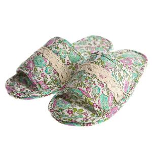 TEMU 더블패드 민트꽃 면실내화 고급 퀼트 슬리퍼 거실화