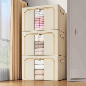 TEMU 대용량 옷장 정리함 투명 창문, 지퍼가 달린 다기능 텍스타일 보관 용기, 옷장 정리 용,옥스포드 원단 접이식 쌓을 수있는 컨테이너 조직자 클리어 창문과 함께,가정, 기숙사, 학교로 돌아가기 및 계절별 보관에 이상적, 옷 정리함 보관, 침대 아래 보관