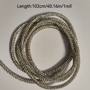 TEMU 102 Cm 물 원형 튜브 로프 - 4 Mm 폭의 반짝이는 투명 모양 라인, 내구성이 뛰어나고 유연한 물 로프, 주얼리 헤어 장식, 공예품, 목걸이, 팔찌, 벨트 제작에 적합