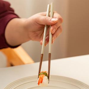 TEMU 샤온 일본식 나무 젓가락 - 미끄럼 방지, 초밥용, 팔각형 뾰족한 끝, 얇고 곰팡이 방지, 레스토랑, 일본식 식사용