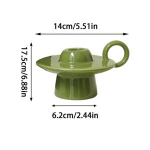 TEMU 1개 세라믹 UFO 캔들스틱홀더, 빈티지 스타일 아로마테라피 캔들 베이스, 레트로 테이블탑 장식용 캔들 스탠드, 크리스마스 파티 장식, 로맨틱 프로프 다이닝 테이블, 홈 키친 데코