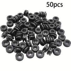 TEMU 50개 고무 그로밋, 전선 패널 구멍용 방화벽 그로밋, 금속 전기 박스 및 케이블 호스 보호 아이렛 링 가스켓