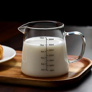 TEMU 1개 대용량 손잡이 포함 계량컵, 주방 사용에 이상적, 우유 및 커피용, 전자레인지와 호환 가능