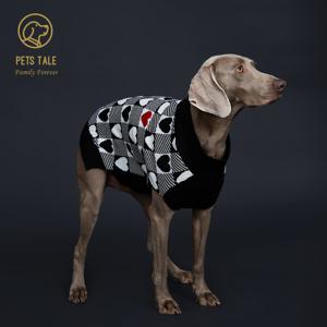 TEMU 펫스 테일 버팔로 체크 & 하트 인타르시아 강아지 스웨터 - 기계 세탁 가능 D링 홀 디자인, 모든 사이즈 (XS~XL)용 편안한 풀오버, 가족 산책 및 포토샷을 위한 스타일리시한 겨울복, 내구성 있는 펫웨어