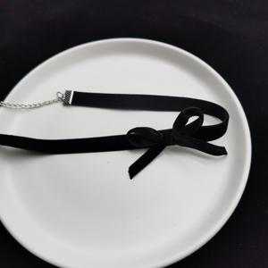 TEMU 빈티지 리본 초커 목걸이: 여성을 위한 블랙 및 레드 벨벳 파티 액세서리 - 일상 및 축제 행사에 완벽합니다.