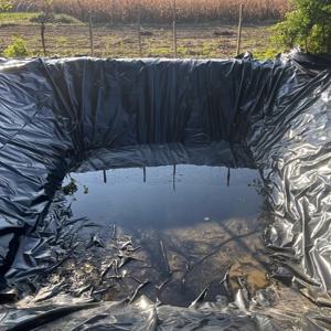 TEMU 농업용 멤브레인 연못 라이너, 가정용 정원 연못 멤브레인, 어항 방수 멤브레인, HDPE 소재, 0.12mm 두께, 지오멤브레인, 경사 보호 멤브레인, DIY 워터 피처 멤브레인