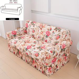 TEMU 스커트 디자인의 디지털 프린팅 소파 커버, 사계절용, 2인용, 1인용 의자, 3인용, 4인용 소파를 완벽하게 덮습니다. 탄성 밴드가 특징이며 세탁기 및 손세탁 가능