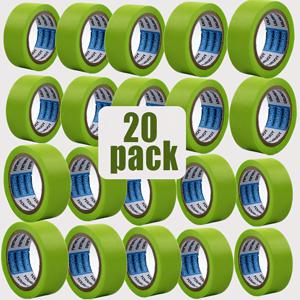 TEMU [20롤 밸류팩] 그린 와시 테이프 | 2Cm 폭 × 10 Meters 길이 | 끈적임 없이 쉽게 찢어짐 | 플래너용/선물 포장/홈 | 스프레이 페인트 보호 테이프 | 방수 및 내열 마스킹 테이프 | 차량 페인트에 적합