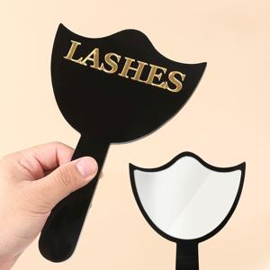 TEMU 패션 여성용 속눈썹 미러, 속눈썹 연장용 핸드헬드 미러, 속눈썹 테크 필수품, 속눈썹 룸 데코, 추수감사절 크리스마스 선물