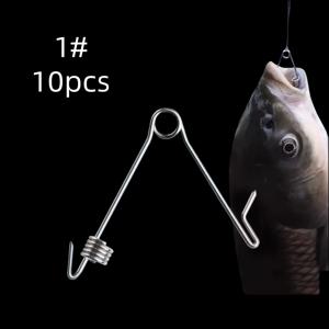 TEMU 10개/세트 자동 낚시 바늘, 엄청난 낚시 도구, 게으른 사람을 위한 낚시 장치, 스프링 장착 낚시 바늘, 야외 낚시 장비, 낚시 용품