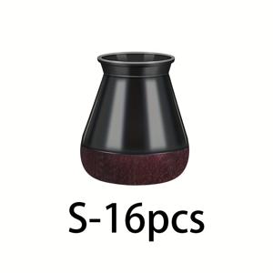 TEMU 16개 세트 원형 고무 바닥 보호대, 360도 방향 조절 가능한 두꺼운 실리콘 가구 발 커버 - 나무 바닥용 의자 다리 슬라이더