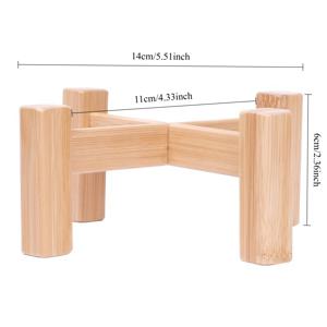 TEMU 사각형 대나무 식물 스탠드 (2가지 모델) - 곰팡이 방지 모소 대나무 (나무) 튼튼한 실내/야외 다층 소형 사각 선반 - 다육식물, 선인장, 화분용 - 실내 정원 디스플레이, 발코니용 - 대나무