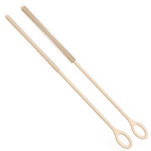 TEMU 실리콘 빨대 청소 브러쉬 | 매우 긴 슬림 브러쉬 헤드, 좁은 튜브용으로 설계, 뚜껑 빨대/병 빨대/보온병 컵에 쉽게 닿아, 음식용 등급의 유연성으로 꼼꼼한 얼룩 제거