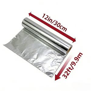 TEMU 4.9/9.9/19.9M 대용량 알루미늄 호일 롤 - 휴대용, 고온 저항 식품 포장지, 그릴, 베이킹, 피크닉 및 주방 사용에 적합, 식품 포장지 | 휴대용 | 내구성 좋은 포장지
